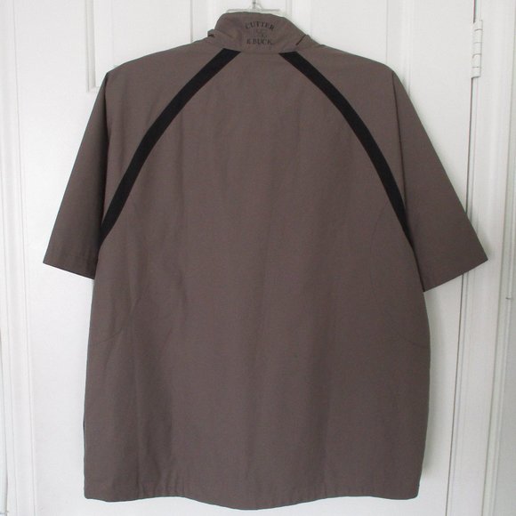 Cutter & Buck Mens S/S Tan 1/2 Zip Fully Lined Golf Wind Shirt NWOT - Large - Picture 3 of 5